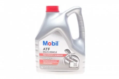 Трансмиссионное масло 4 л АКПП,ГУР Синтетическое MOBIL 156096