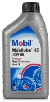 Трансмиссионное масло 80W90 1 л Дифференциал,Редуктор Минеральное MOBIL 80W90 HD 1L (фото 1)