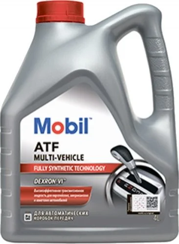 Трансмиссионное масло 4 л АКПП Синтетическое MOBIL ATF MULTI-V 4L (фото 1)