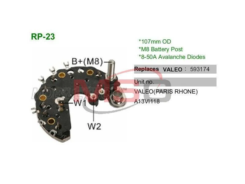 Діодний міст Opel;Renault (вир-во Mobiletron) MOBILETRON RP-23 (фото 1)