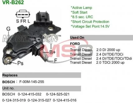 Регулятор напряжения 145V MOBILETRON VRB262