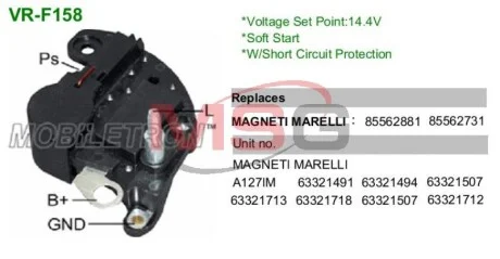 Регулятор напруги генератора MOBILETRON VRF158
