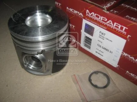 Поршень без колец FIAT 88,60 2,3JTD F1A 01- (выр-во Mopart) MOPART 102-34680 01