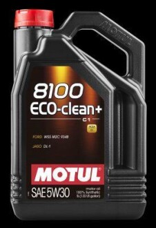 Олива моторна 8100 Eco-Clean+ 5W-30, 5л. MOTUL 101584