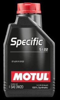 Олива моторна Specific 5122 0W-20 1л MOTUL 107304