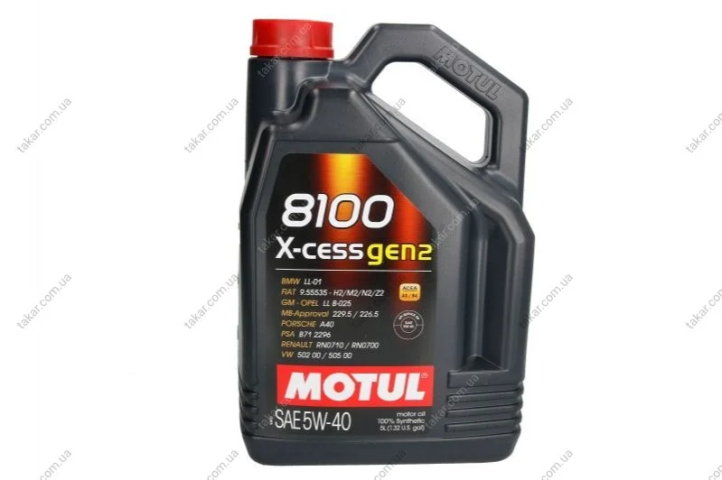 Моторна олива 5 л 5W40 Бензиновий, Дизельний Синтетична MOTUL 368206 (фото 1)