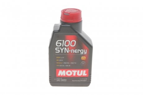 Масло 6100 Syn-nergy SAE 5W30 1 L MOTUL 838311