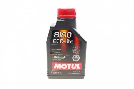 Моторна олива 1 л 5W30 Бензиновий Синтетична MOTUL 839511