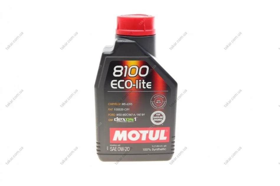 Масла мотор. 8100 Eco-lite 0W20 1L MOTUL 841111 (фото 1)