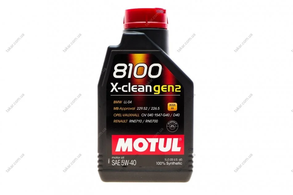 Масло 8100 X-CLEAN 5W40 GEN2 1L MOTUL 854111 (фото 1)