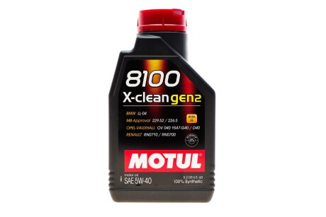 Масло 8100 X-CLEAN 5W40 GEN2 1L MOTUL 854111