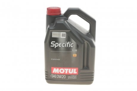 Масло моторное синтетическое Specific 5122 SAE 0W20 5 L MOTUL 867606