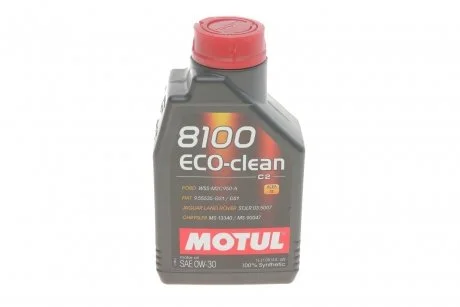 Масло 8100 Eco-clean 0W30 1 L MOTUL 868011
