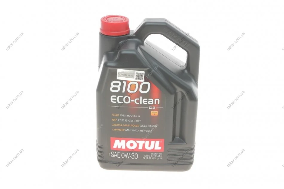 Масло 8100 Eco-clean 0W30 5 L MOTUL 868051 (фото 1)