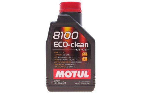 Масло 8100 ECO-CLEAN 0W20 1L MOTUL 868111