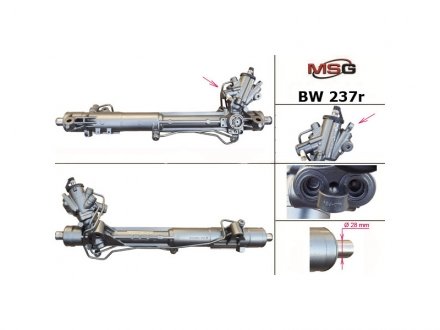 Рулевая рейка с ХПК восстановлена BMW 5 F10-18 10-17, BMW 6 F06-13 10-18, BMW 7 F01-F04 08-15 MSG BW237R