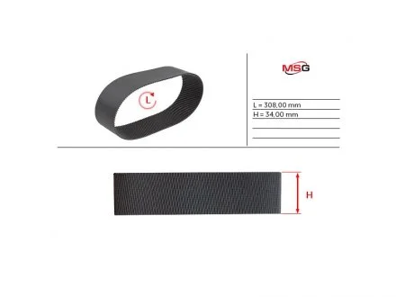 Ремень привода рейки ЭУР MSG BW406.NLR0.BLT