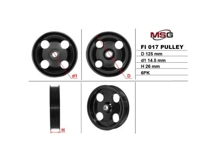 Шкив насоса ГУР MSG FI017PUL