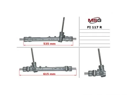 Рулевая рейка с ЭУР MSG FI117R