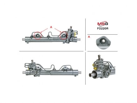 Рульова рейка з ГПК відновлена Ford Ka 96-08 MSG FO220R