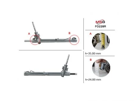 Рулевая рейка с ГУР MSG FO228R