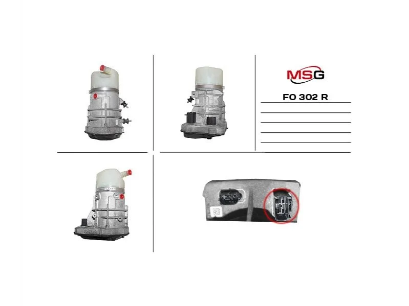 Насос ГПК с электроприводом Ford Mondeo IV 07-15, FORD S-MAX 06-15, Ford Galaxy 06-15 MSG FO302R (фото 1)