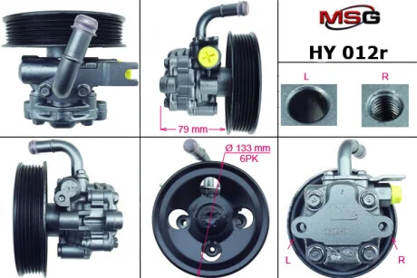 Насос ГПК восстановлен Hyundai Sonata NF 04-09 MSG HY012R