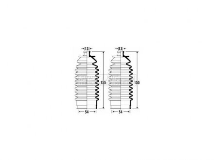 Пильовик рульової рейки JAGUAR XJ 97-03 MSG JA201DUSTER