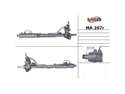 Рулевая рейка с ХПК восстановлена Mazda 6 02-07 MSG MA207R