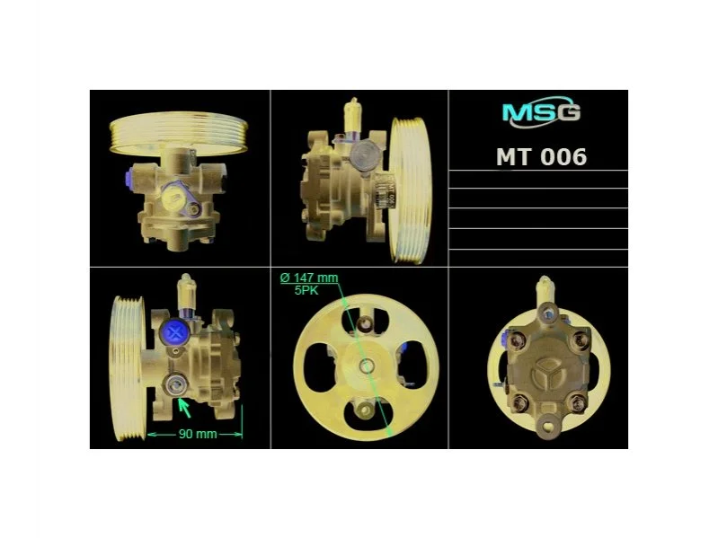 Насос ГПК новий Mitsubishi Colt 95-02, Mitsubishi Lancer IX 03-11 MSG MT006 (фото 1)