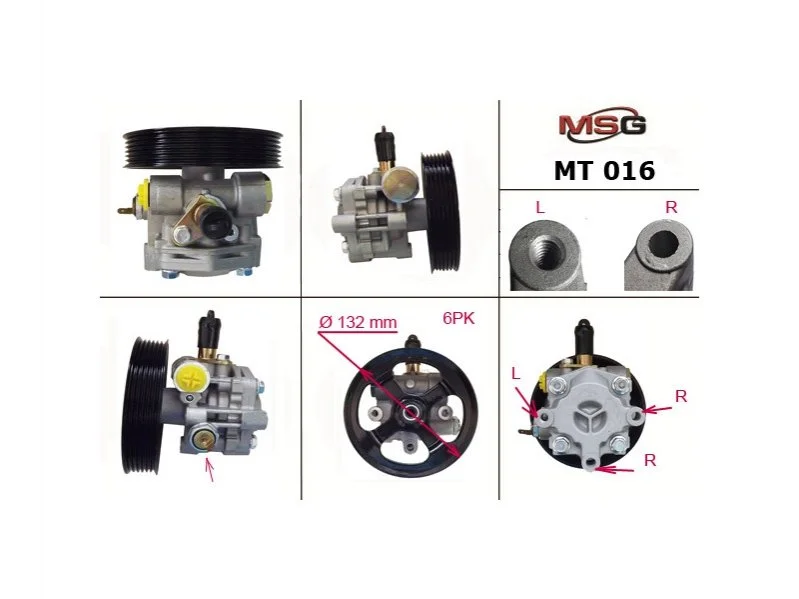 Насос ГПК новий Peugeot 4007 07-12, Mitsubishi Outlander XL 07-12, Citroen C-Crosser 07-12 MSG MT016 (фото 1)