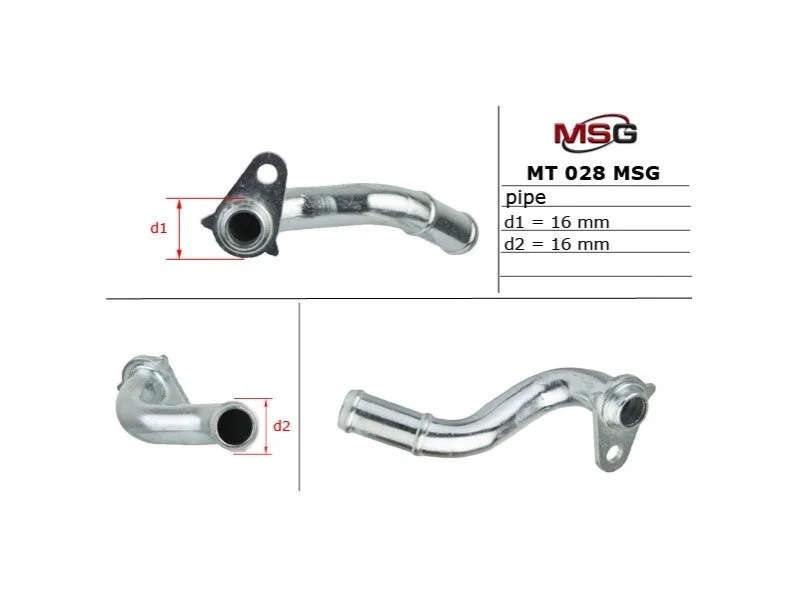 Трубка насоса ГУР MSG MT028PIPE (фото 1)