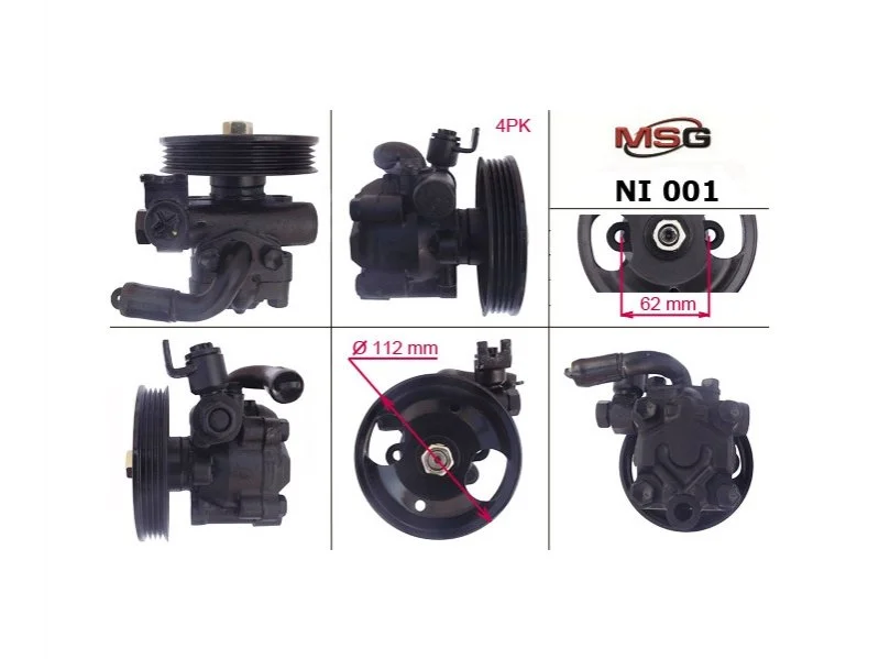 Насос ГПК новий Renault Vel Satis 02-09, Nissan Maxima A32 94-00, Nissan Maxima A33 00-06 MSG NI001 (фото 1)