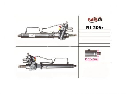 Рульова рейка з ГПК відновлена Nissan Micra 92-03 MSG NI205R