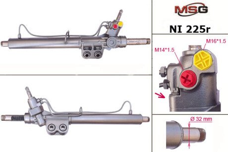 Рулевая рейка с ХПК восстановлена Nissan Pathfinder R51 04-14, Nissan Navara 05-15 MSG NI225R