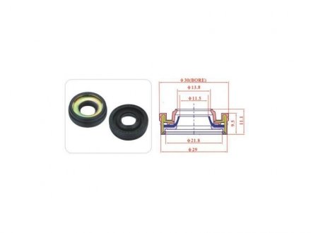 Сальник компресора кондиціонера DENSO 7SBU16C MSG OS80052