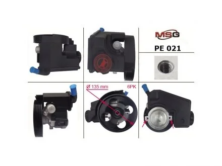 Насос ХПК новый Peugeot 206 98-12, Peugeot Partner 96-08, Citroen Berlingo 96-08 MSG PE021