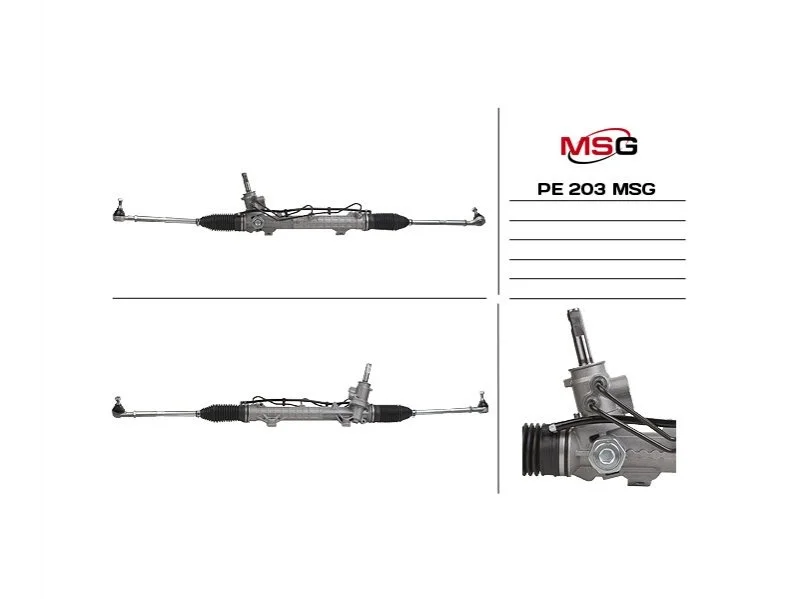 Рульова рейка з ГПК MSG PE203 (фото 1)