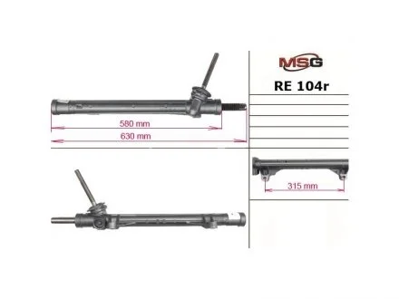 Рулевая рейка с ЭУР MSG RE104R