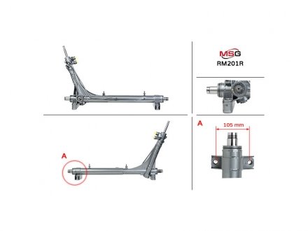 Рулевая рейка с ХПК восстановлена Ram Promaster 13-22 MSG RM201R