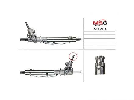 Рульова рейка з ГПК MSG SU201