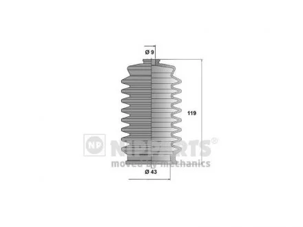 Пильовик рульової рейки MSG TY204DUSTER
