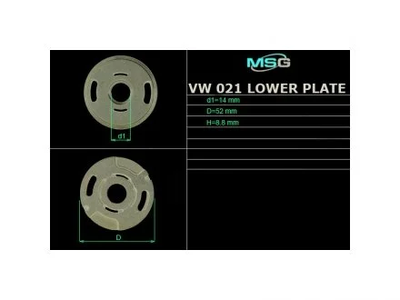 Плита насоса нижняя ГУР MSG VW021LPLATE