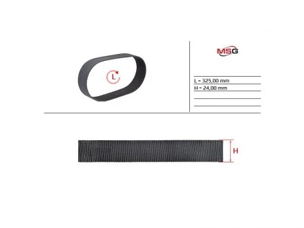 Ремень привода рейки ЭУР MSG VW413.NL00.BLT