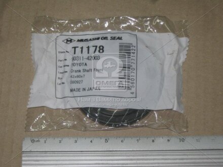 Сальник колінвалу MUSASHI T1178