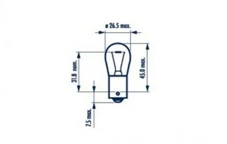 Лампа накаливания PY21W12V21WBAU15S AMBER (blister 2шт) (выр-во Narva) NARVA 17638B2