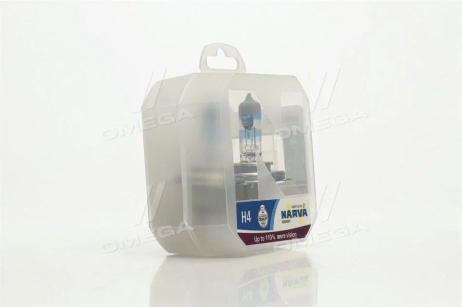 Лампа розжарювання SET H4 12V 60/55 W P43t RANGE POWER +110 (к-т 2шт) (вир-во Narva) NARVA 48061S2 (фото 1)