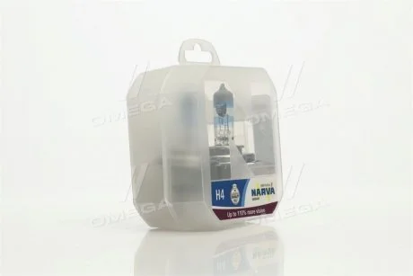 Лампа розжарювання SET H4 12V 60/55 W P43t RANGE POWER +110 (к-т 2шт) (вир-во Narva) NARVA 48061S2