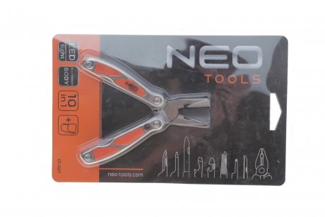 Многофункциональный инструмент mini, 10 элементов, с LED Neo 01-027