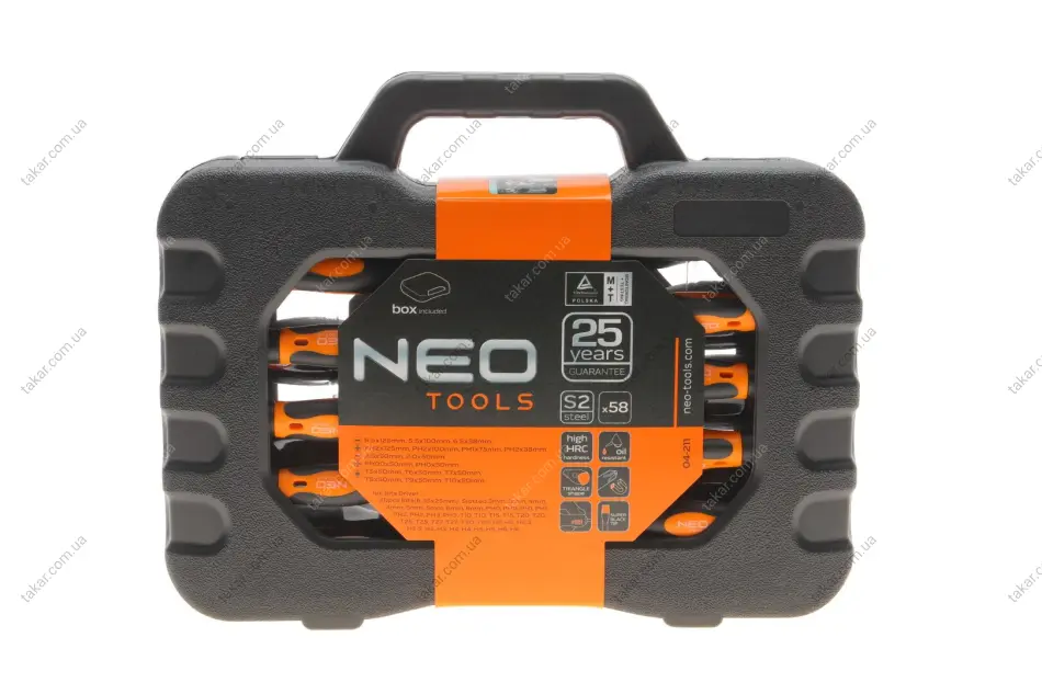 Набір викруток Tools 58 шт Neo 04-211 (фото 1)